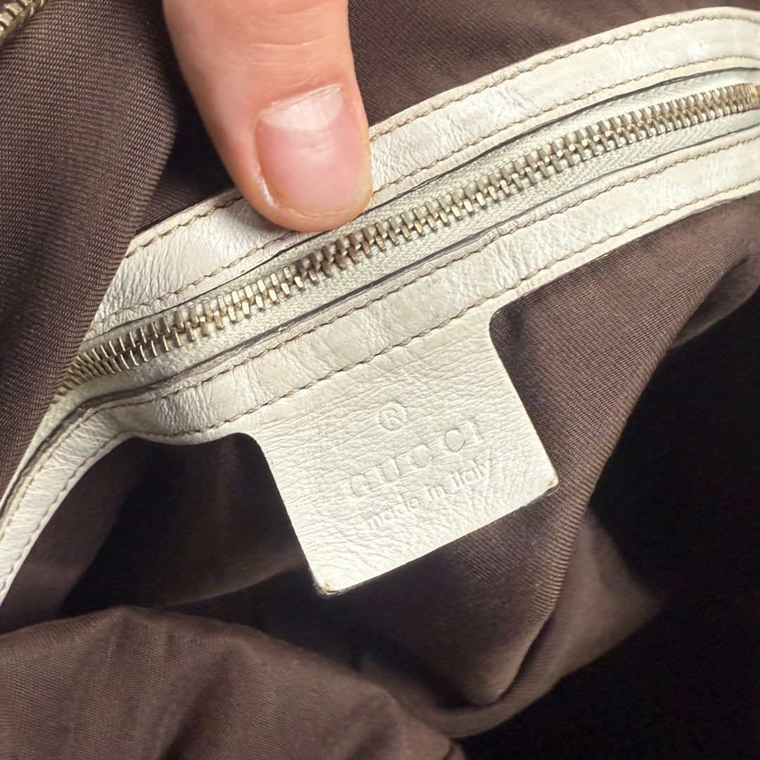 Gucci canvas handbag beige