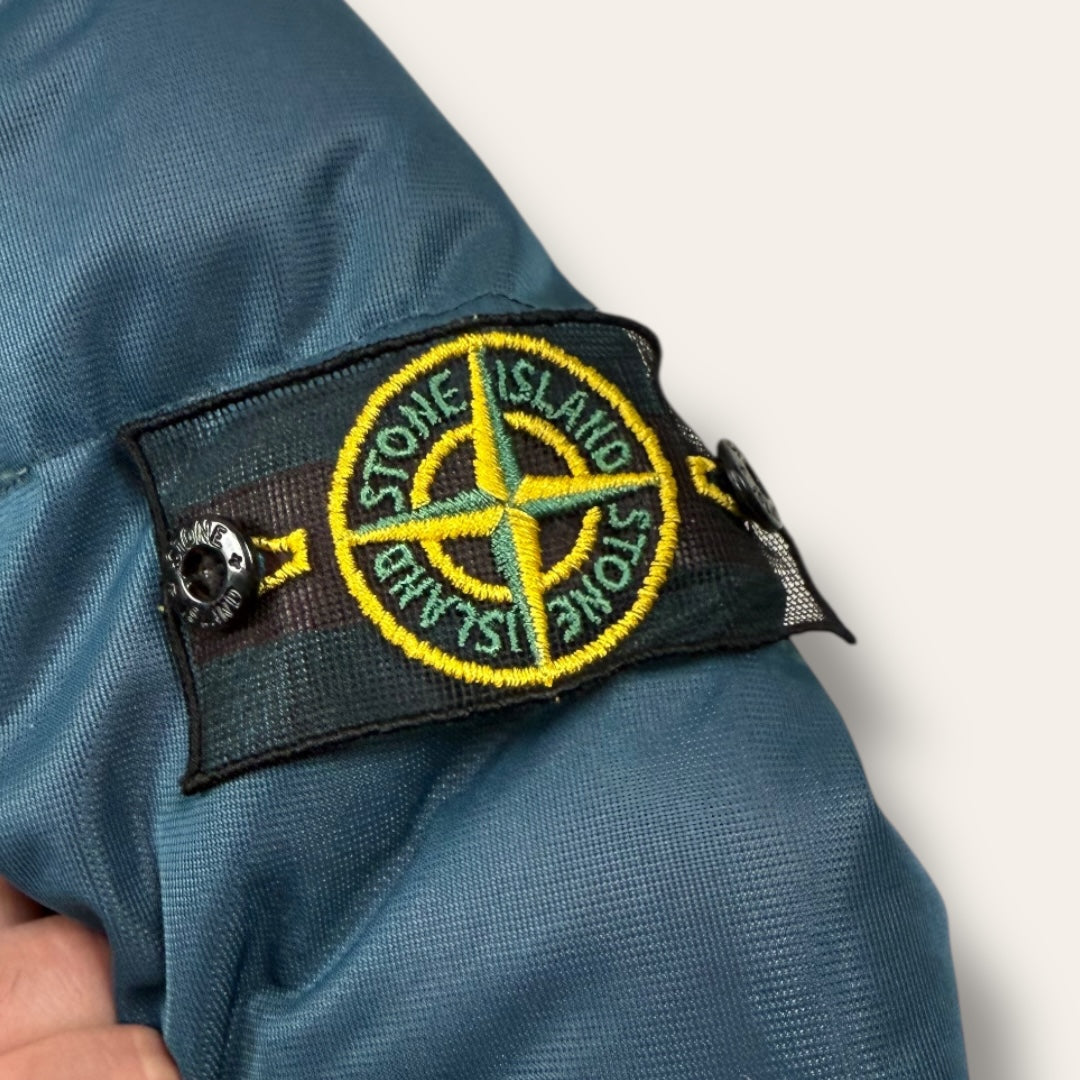 Stone Island Mesh badge jacket blue - Small