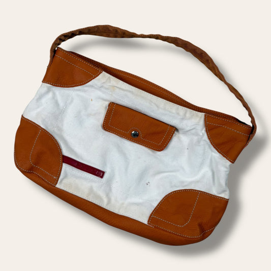 Prada hand bag white/orange