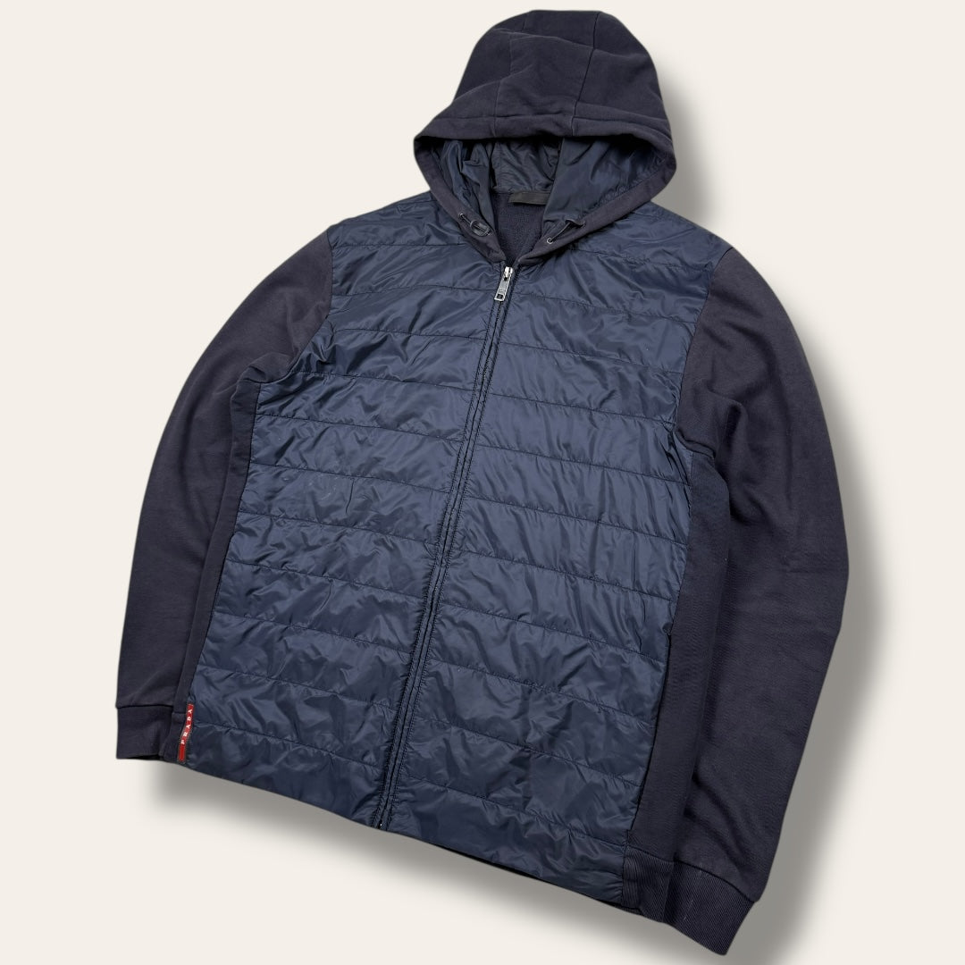 Prada hooded vest navy - Extra large