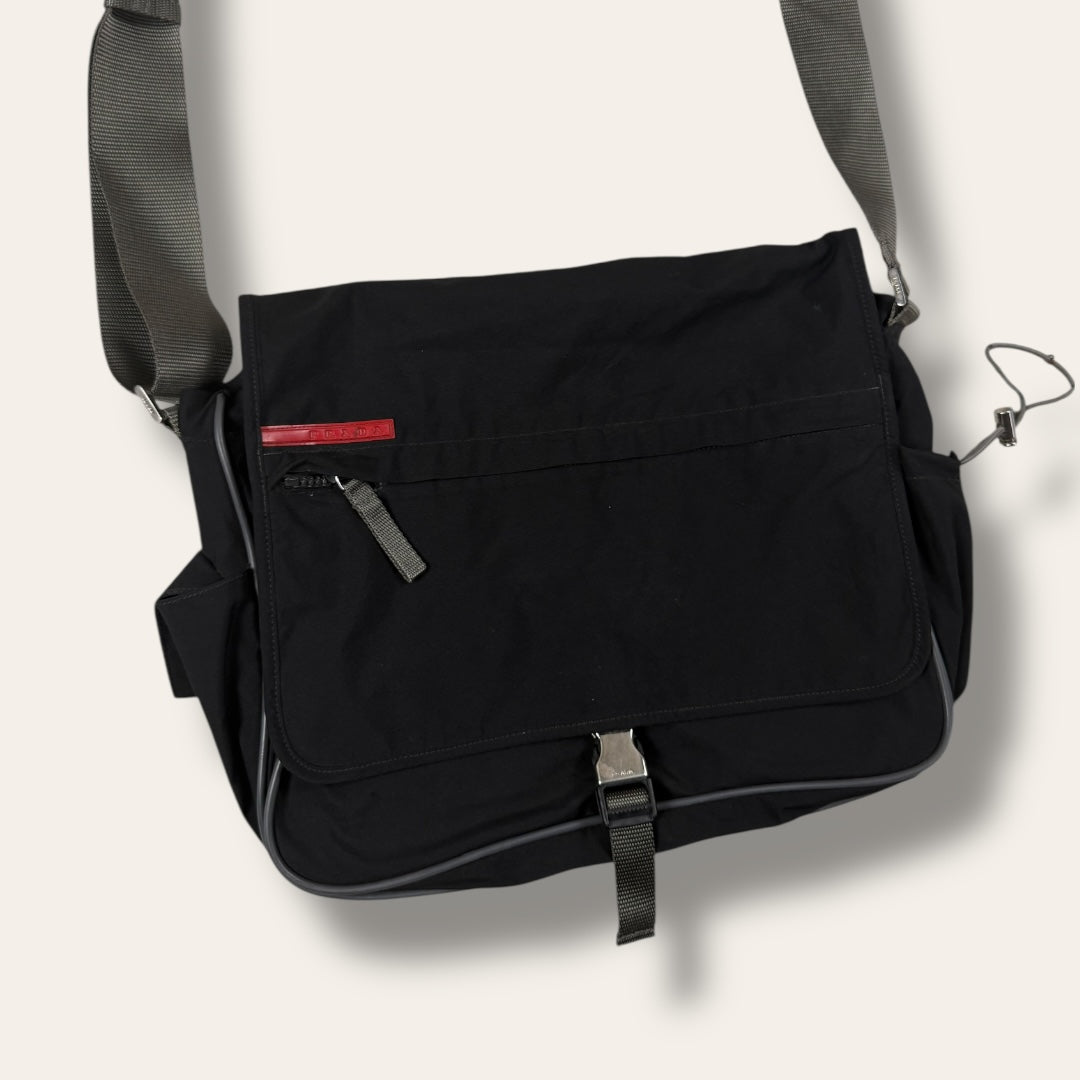 Prada sport messenger bag black