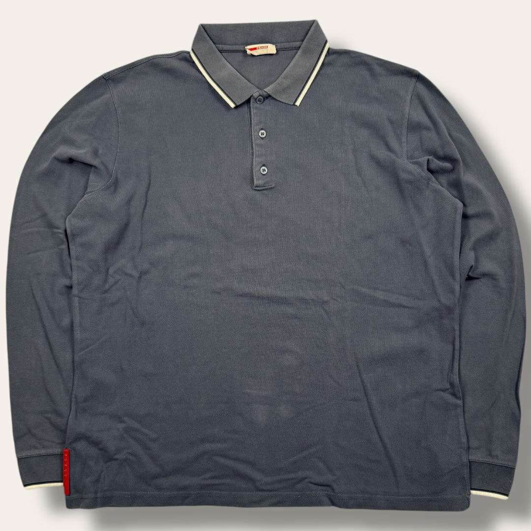 Prada longsleeve polo blue - Large