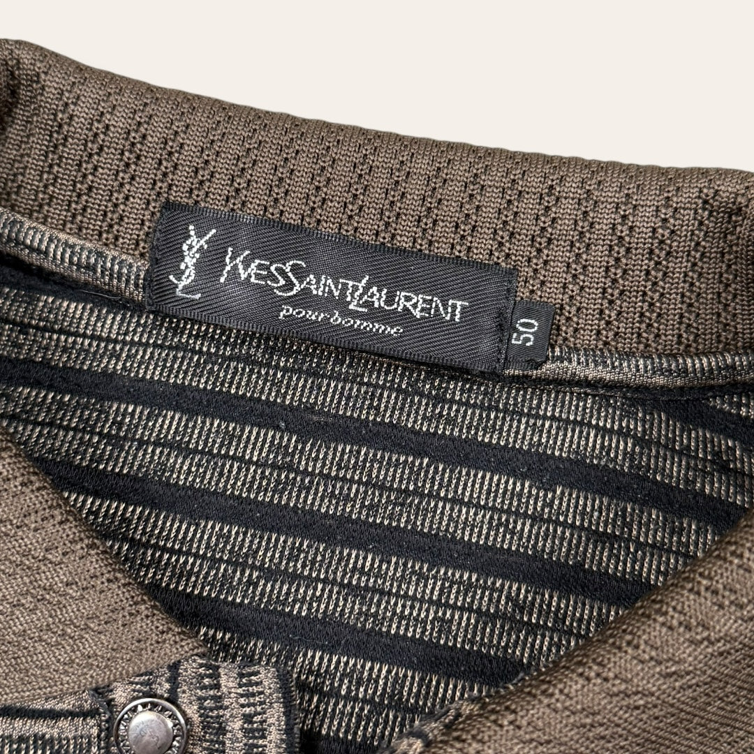 Yves saint laurent longsleeve polo brown
