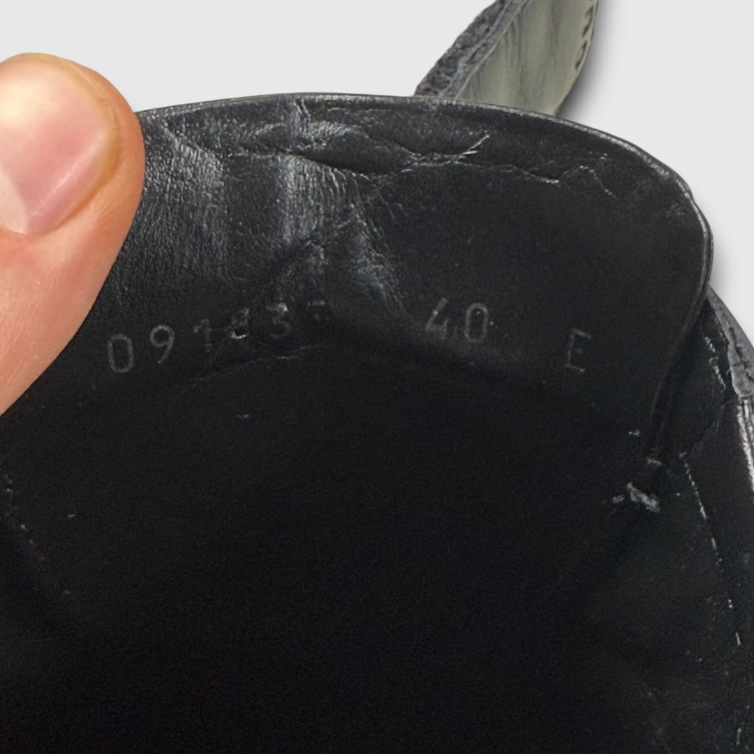Gucci leather velcro strap shoes black - 42,5