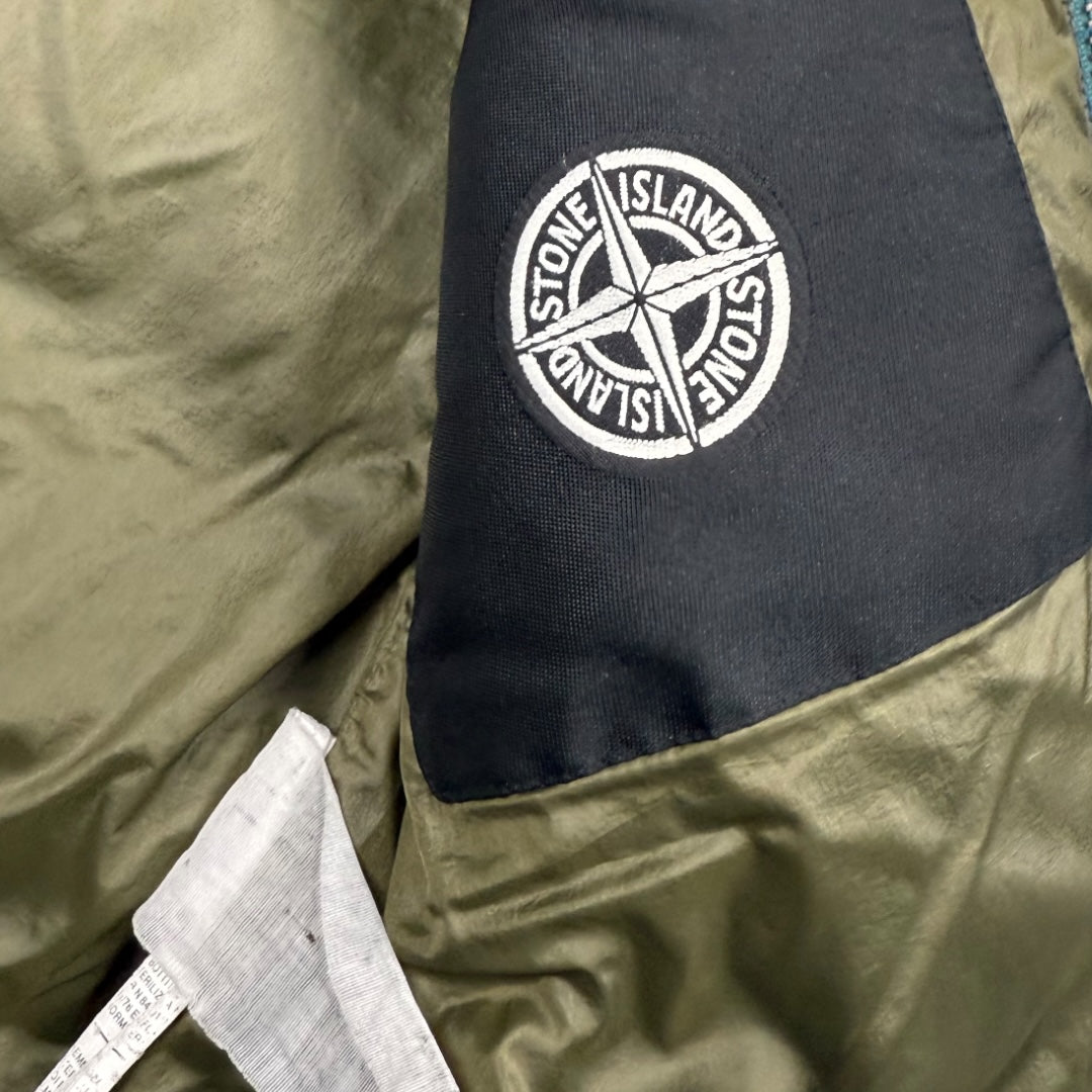 Stone Island Mesh badge jacket blue - Small