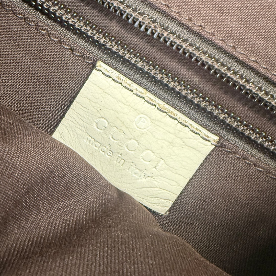 Gucci canvas shoulder bag creme