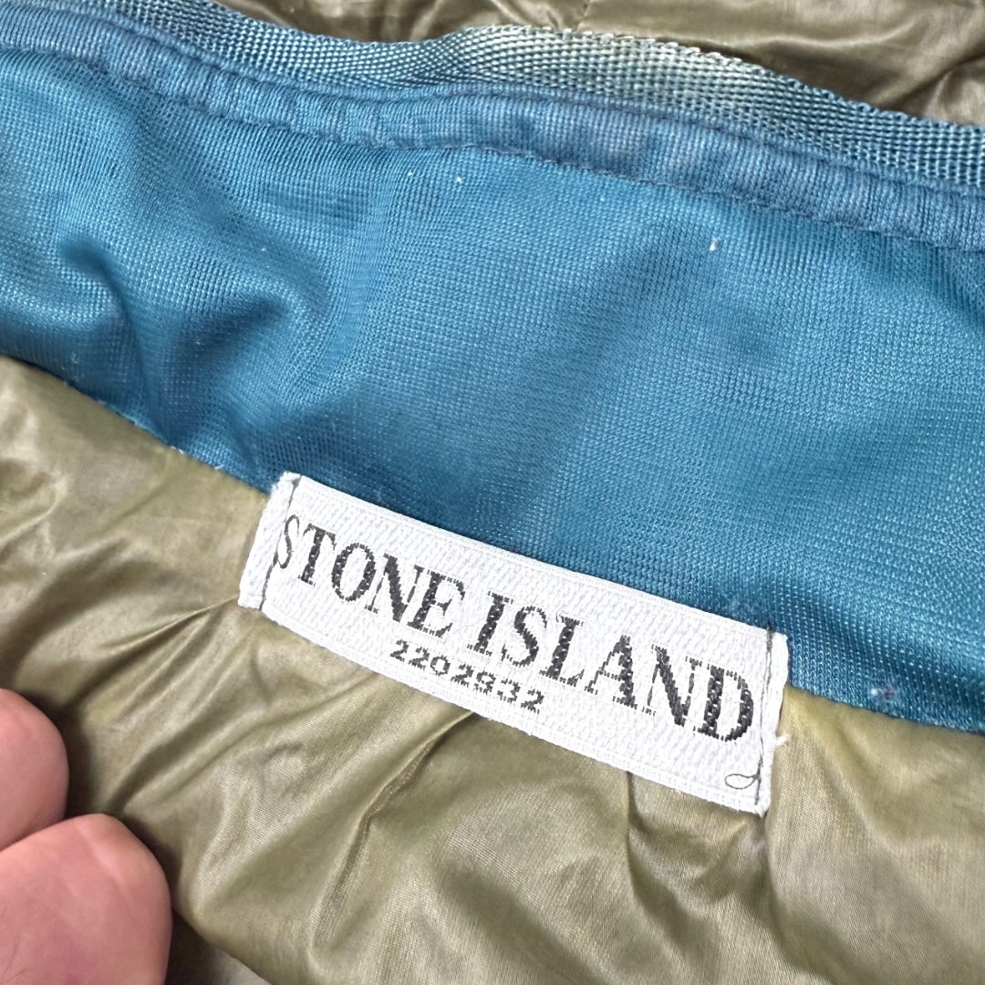 Stone Island Mesh badge jacket blue - Small
