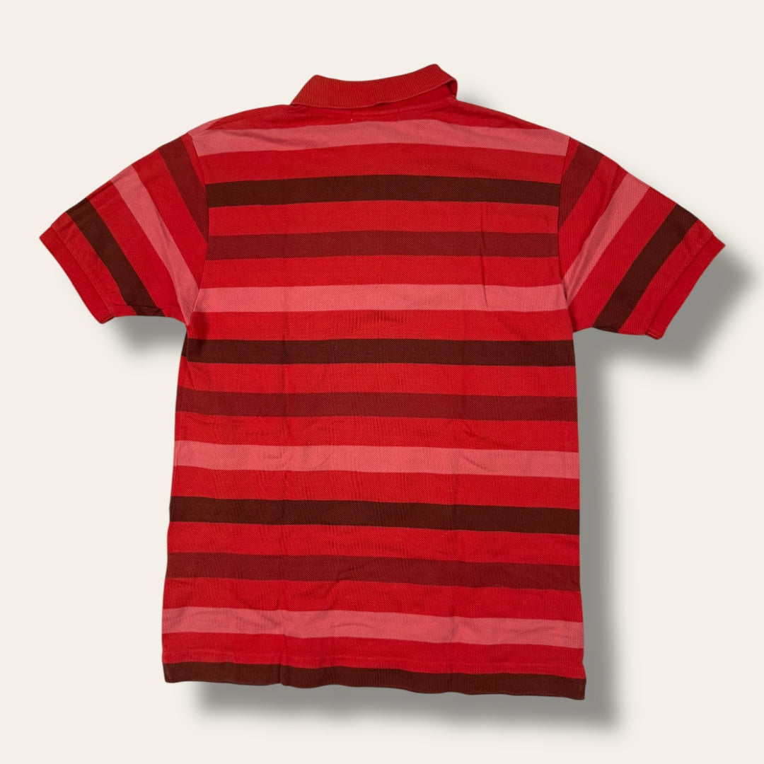 Bape polo shirt striped red - Medium