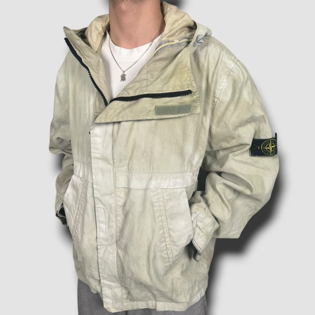 Stone Island Lino Flax frost badge jacket - extra large