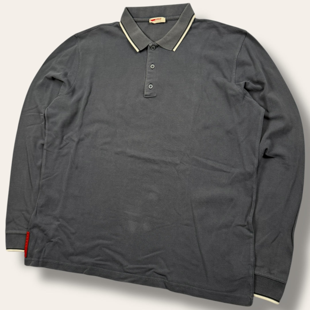 Prada longsleeve polo blue - Large