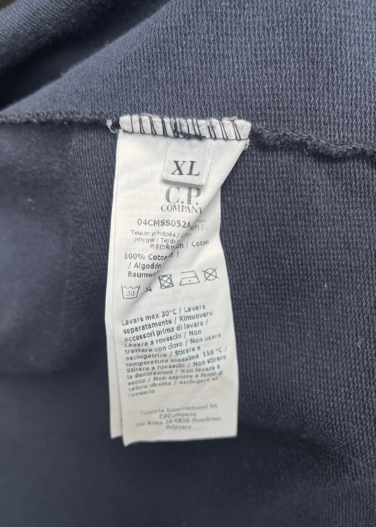 C.P. Company zip-up hoodie navy - Extra large