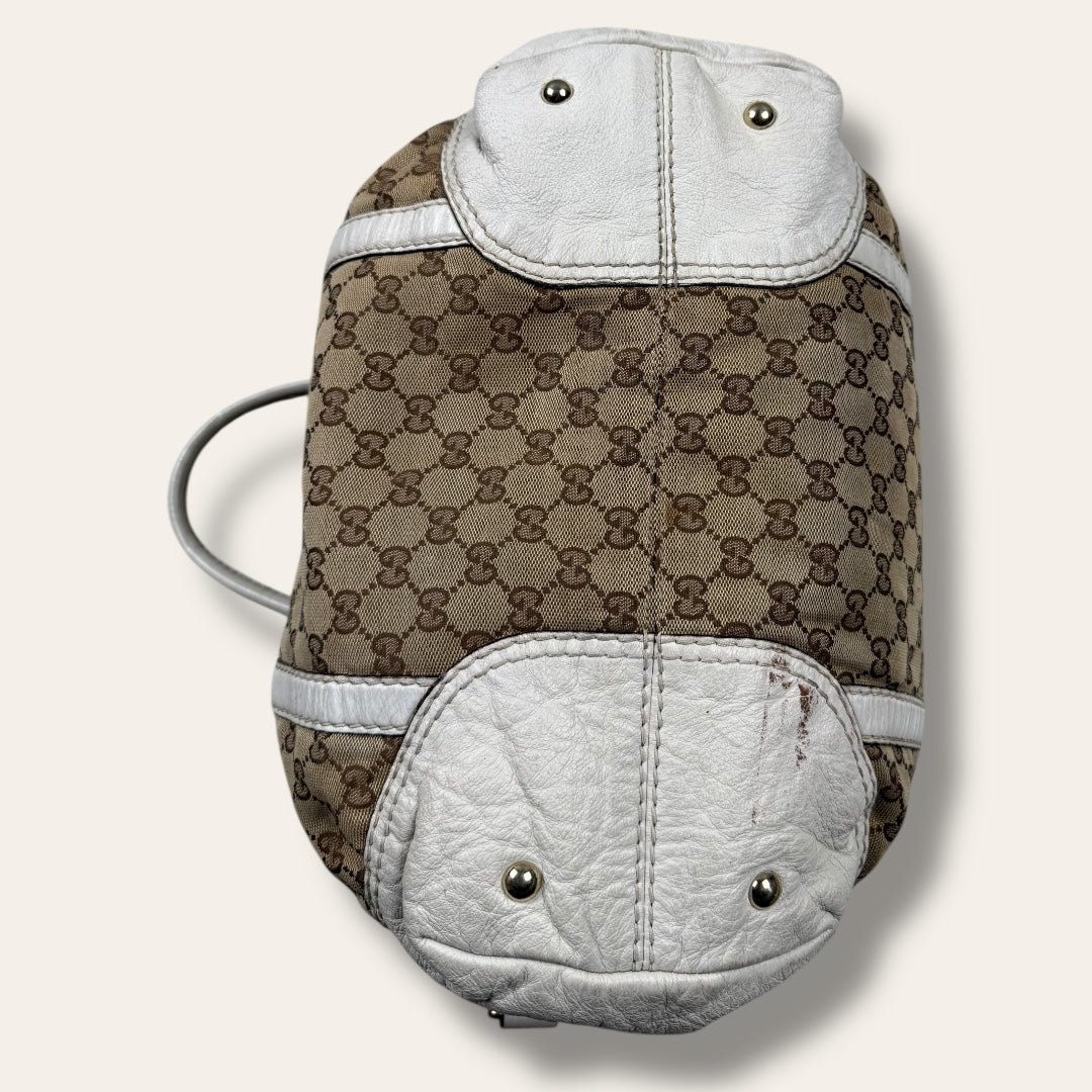 Gucci canvas handbag beige
