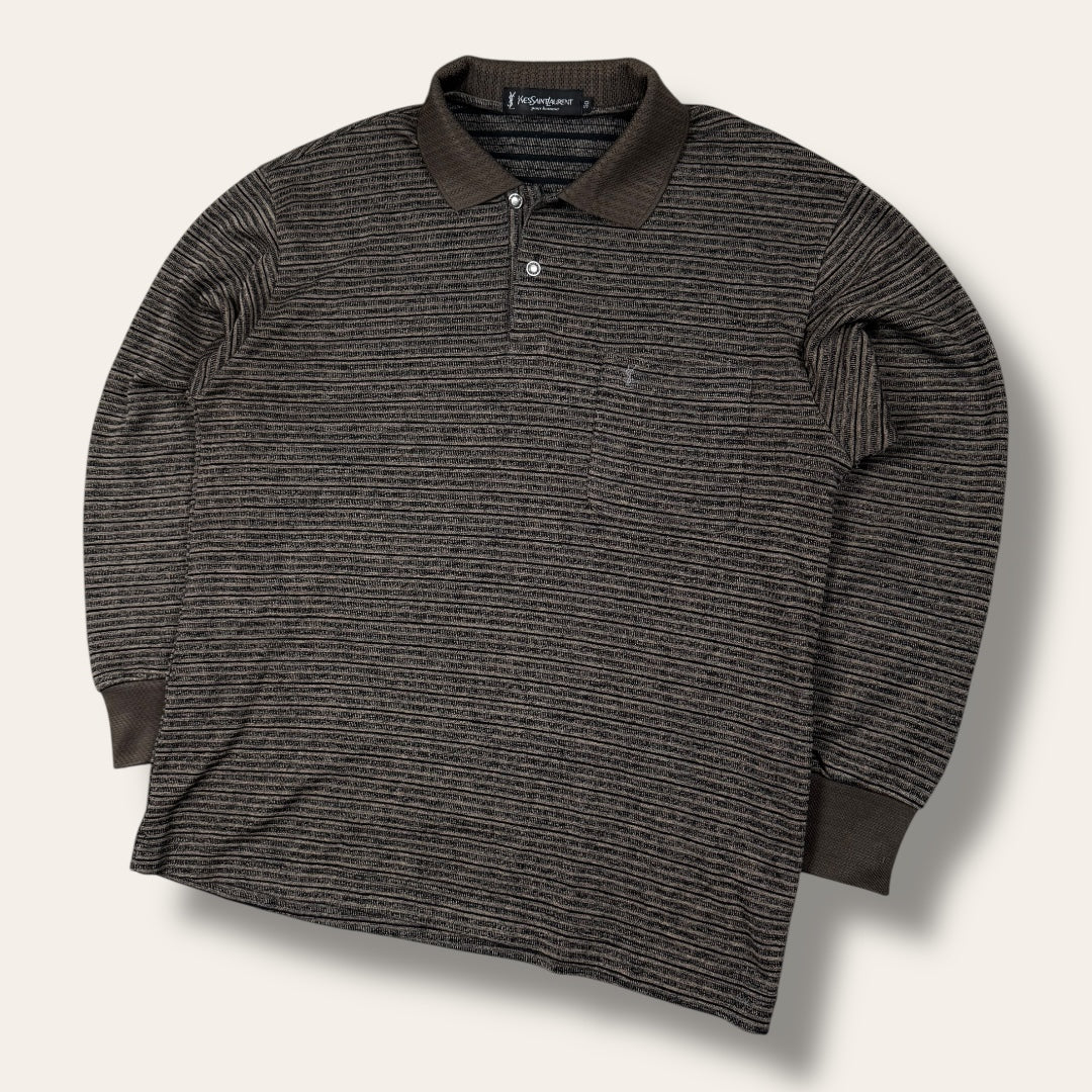 Yves saint laurent longsleeve polo brown