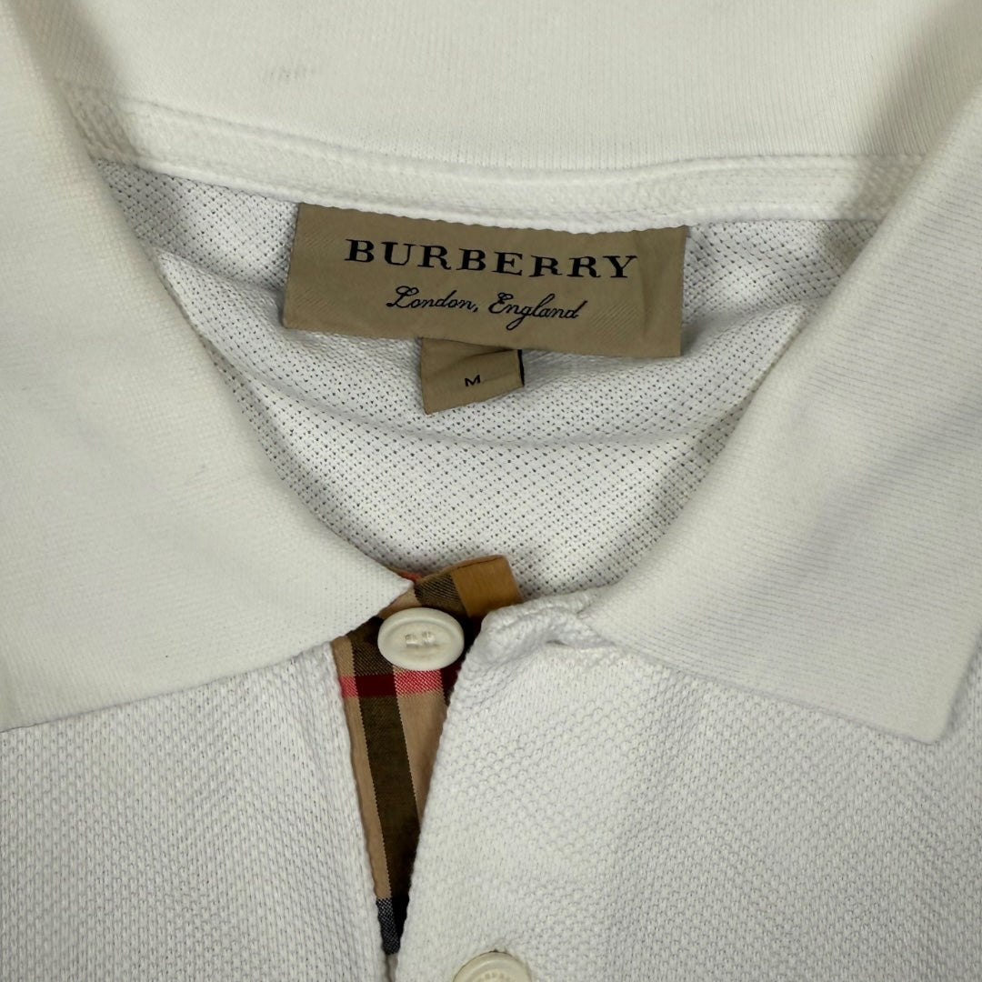 Burberry polo shirt white - Medium