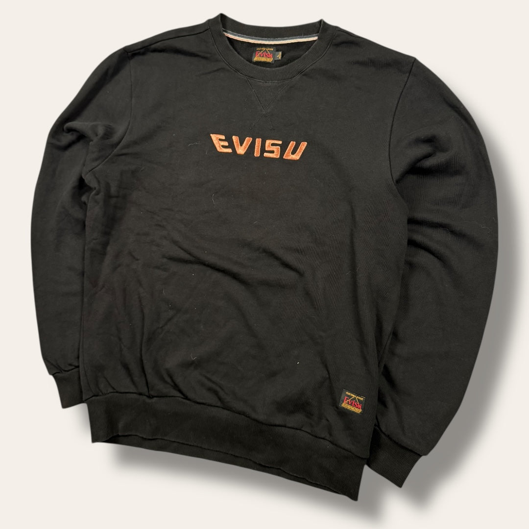 Evisu sweater orange/black - Large