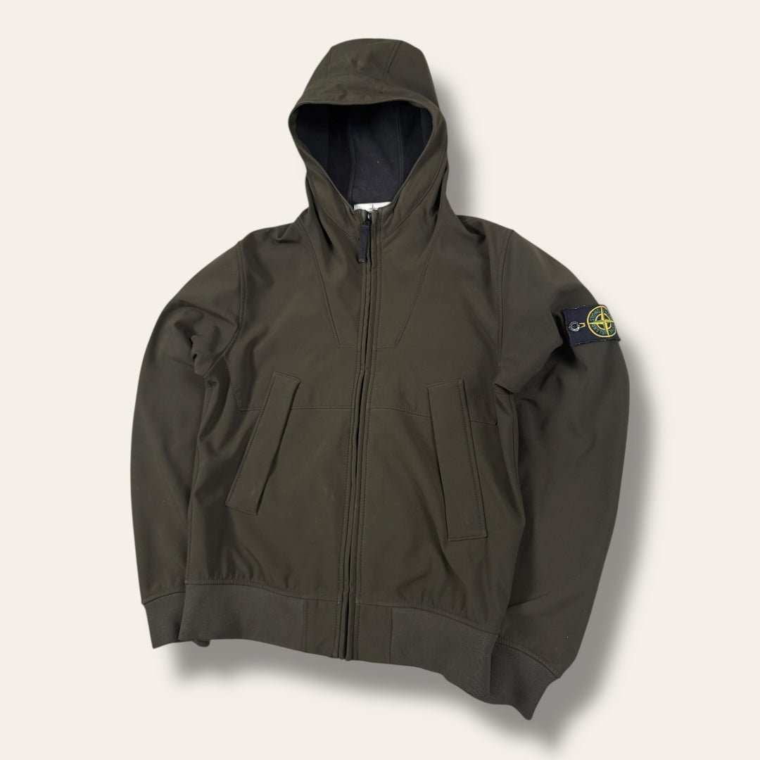 Stone Island Soft shell-R dark green - Medium