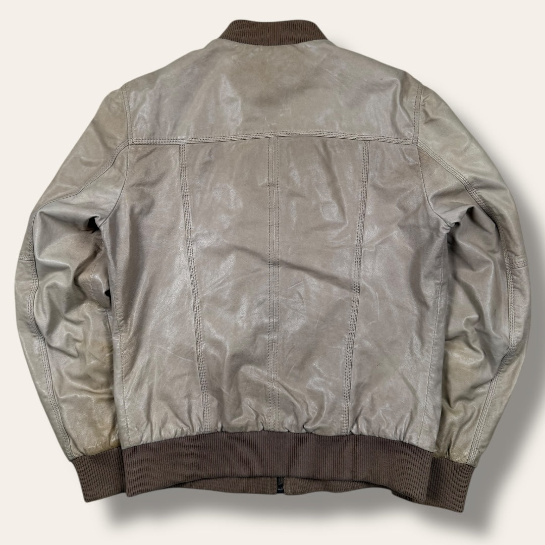 Dolce & Gabbana leather jacket beige - Medium