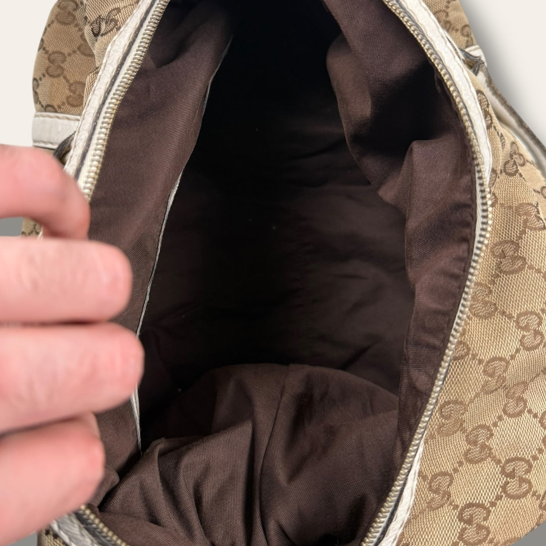 Gucci canvas handbag beige