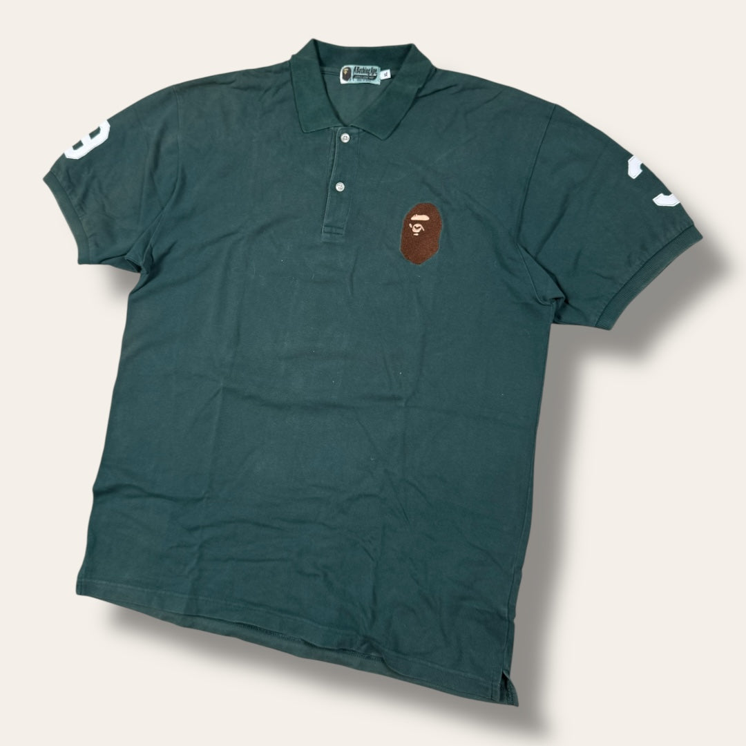 Bape polo shirt green - Extra large