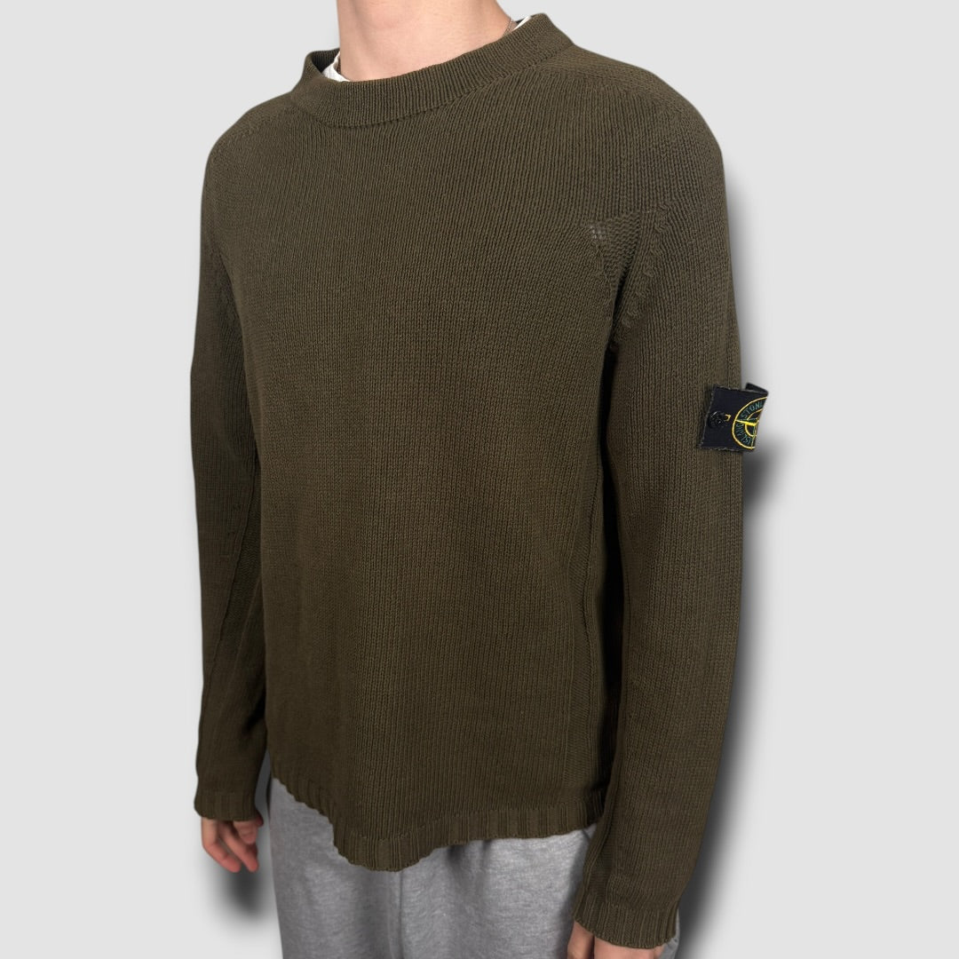Stone Island knitted sweater khaki - Large