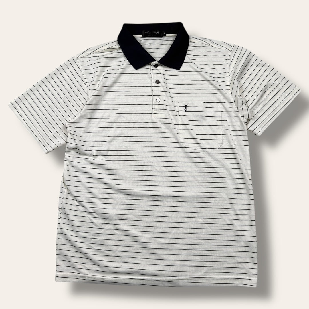 Yves saint laurent polo shirt striped - Medium