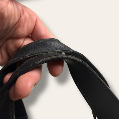 Gucci canvas black grey business bag