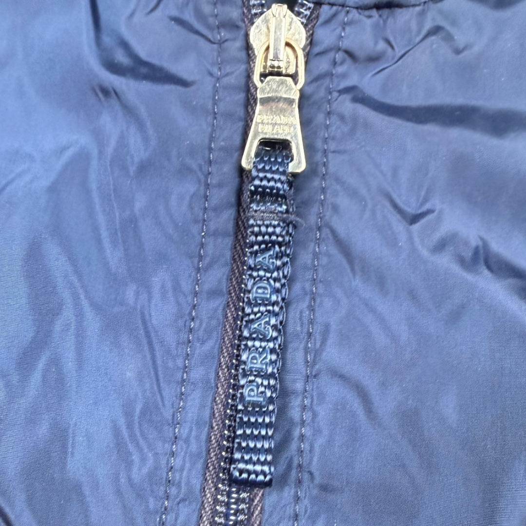 Prada sport short tab windbreaker blue SS/2009  - Large
