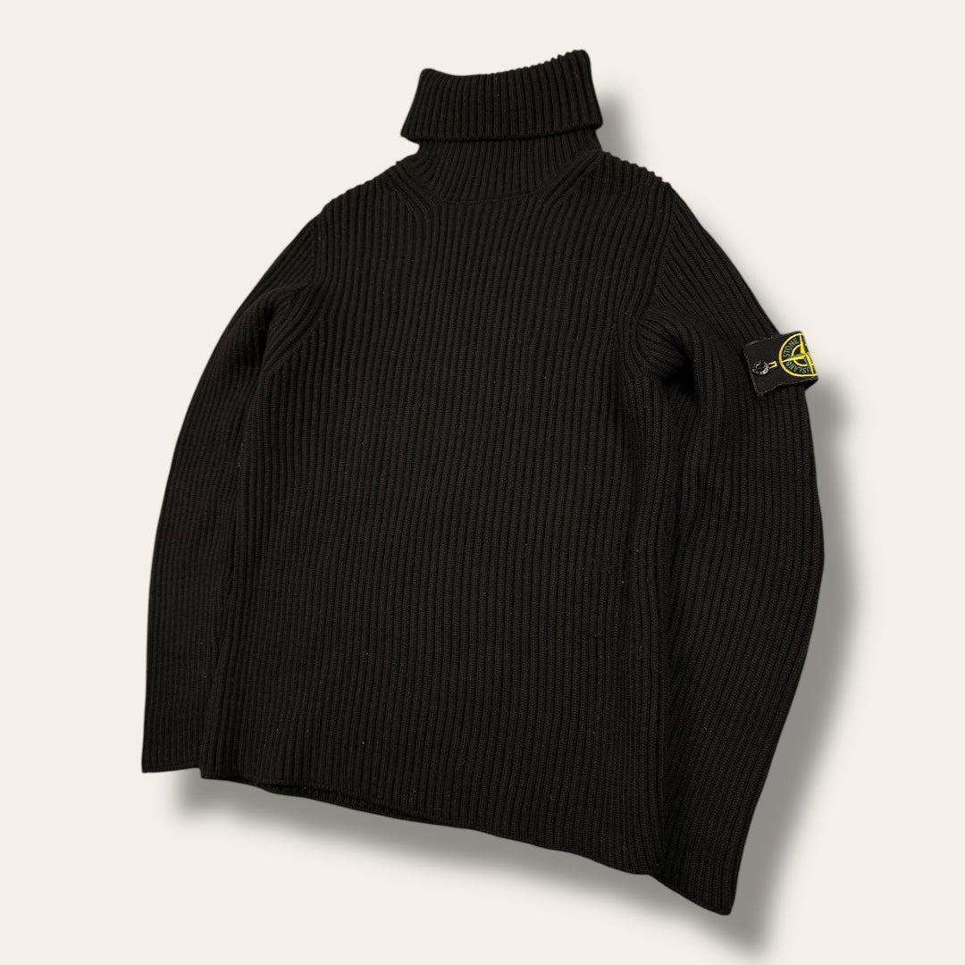 Stone island turtleneck sweater black - Medium