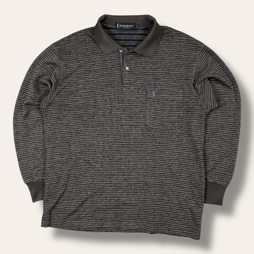 Yves saint laurent longsleeve polo brown