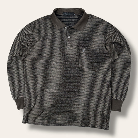 Yves saint laurent longsleeve polo brown