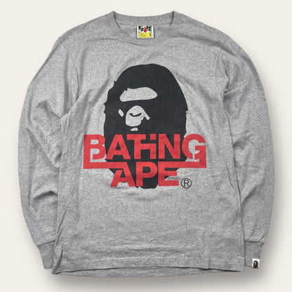 Bape longsleeve grey - small