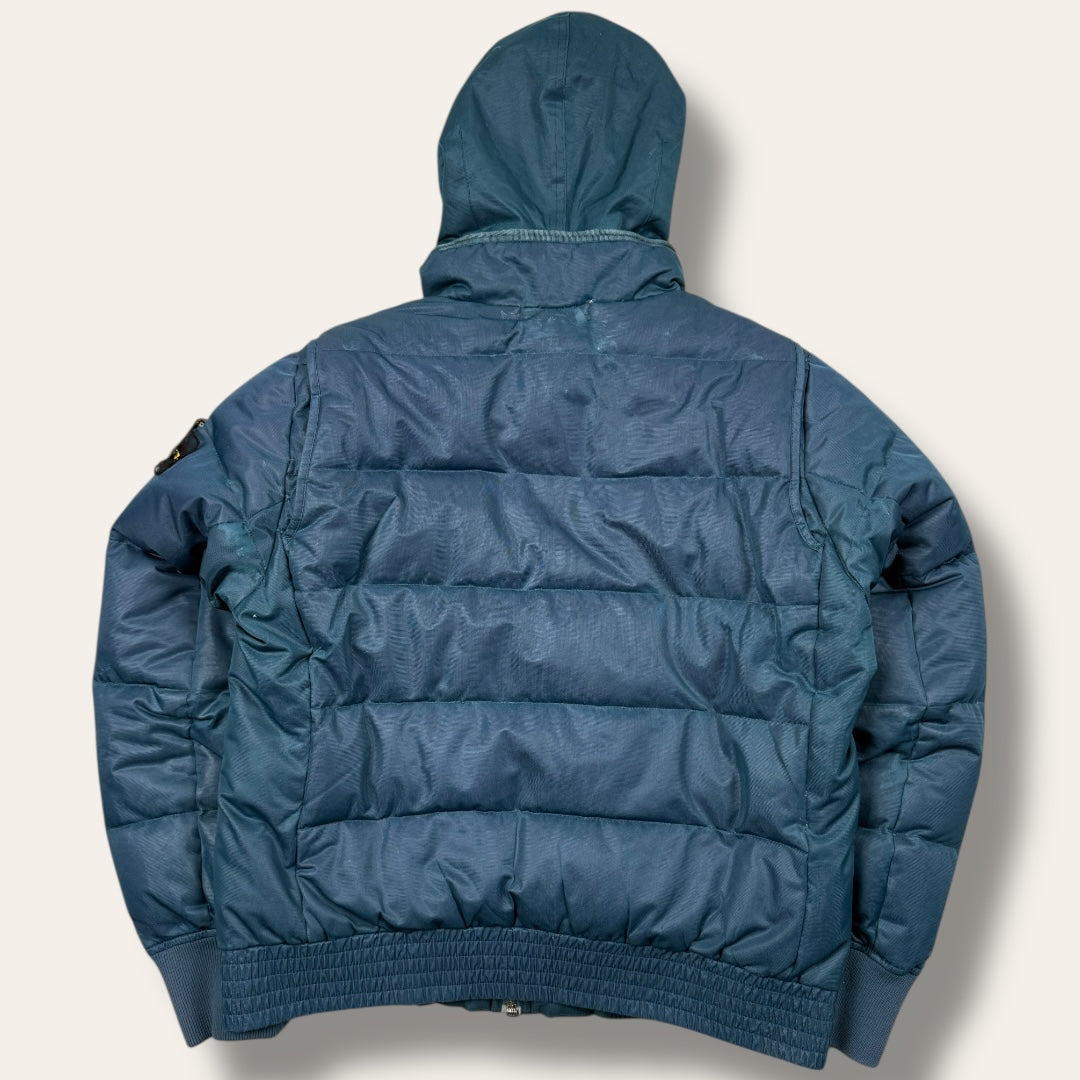 Stone Island Mesh badge jacket blue - Small