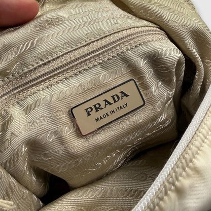 Prada nylon tessuto handbag white