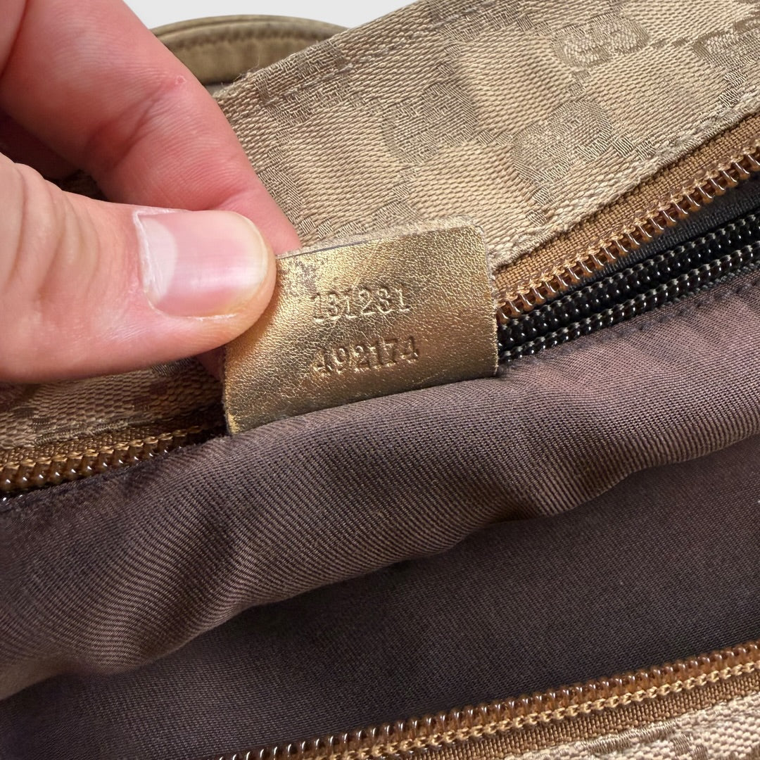 Gucci vintage GG Canvas Web/Sherry Line Tote