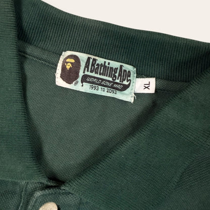 Bape polo shirt green - Extra large