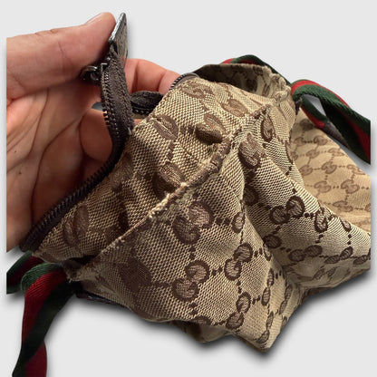 Gucci gg canvas web tote bag
