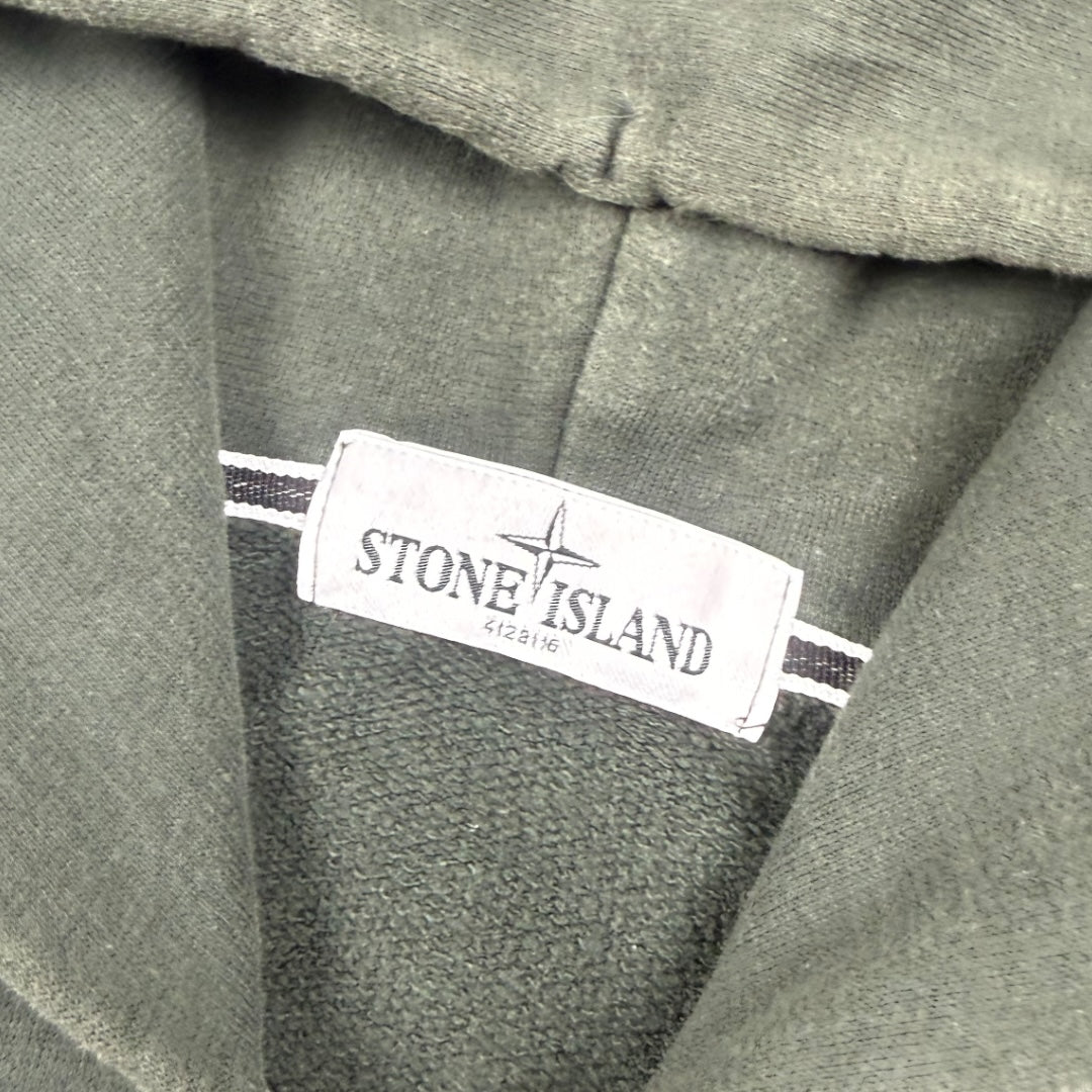 Stone Island zip-up hoodie dark green - Medium