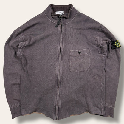 Stone Island zip-up vest brown - Large