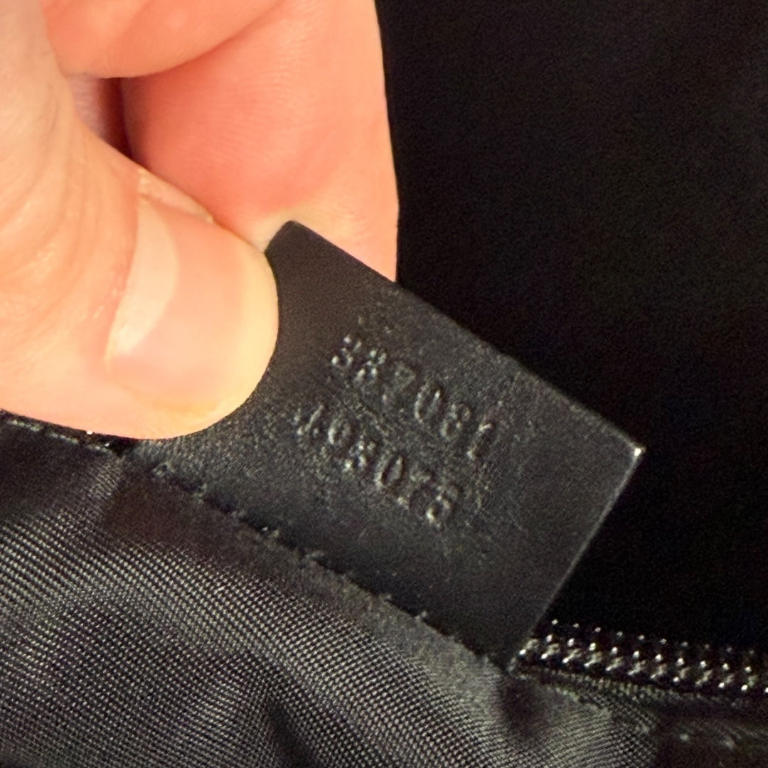 Gucci canvas black grey business bag