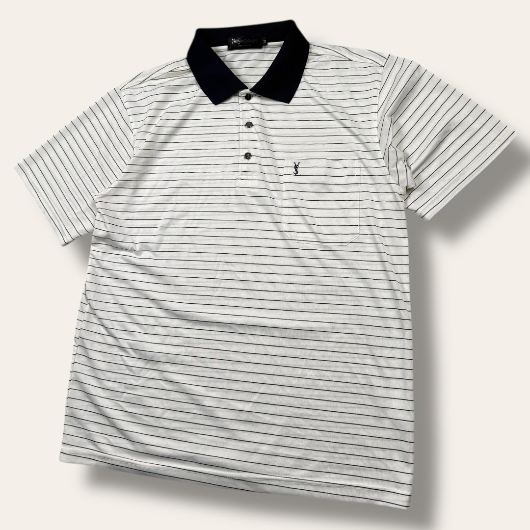 Yves saint laurent polo shirt striped - Medium
