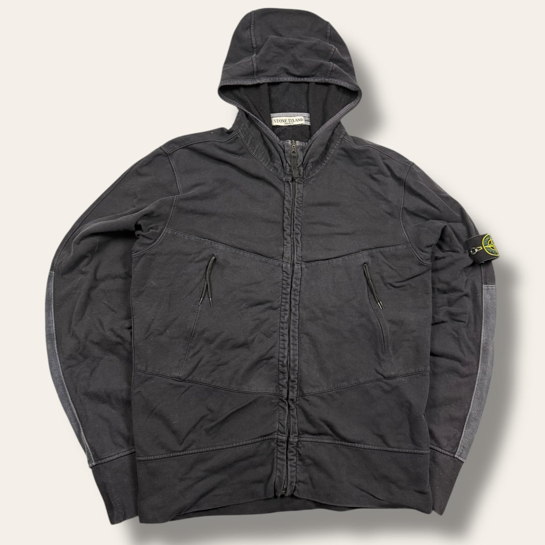 Stone island zip-up vest black/grey - Medium