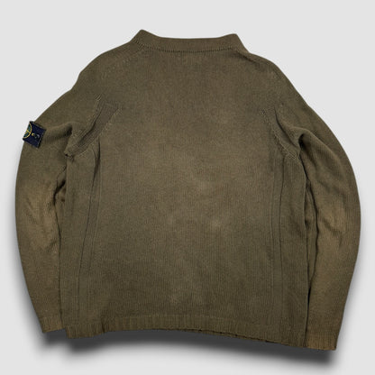 Stone Island knitted sweater khaki - Large