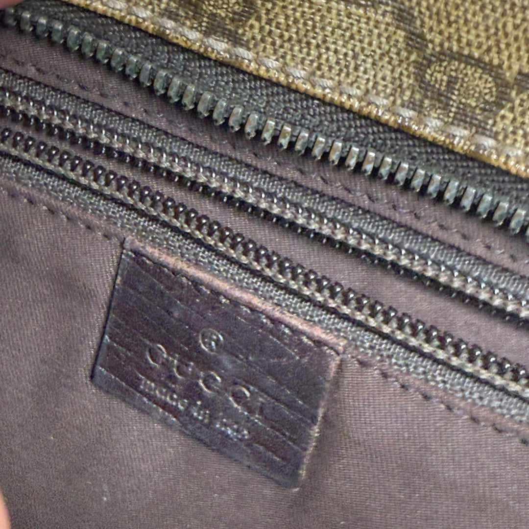 Gucci canvas shoulder bag