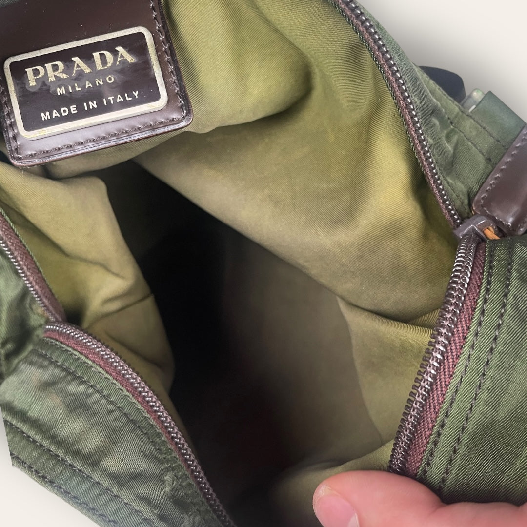 Prada shoulder bag khaki green