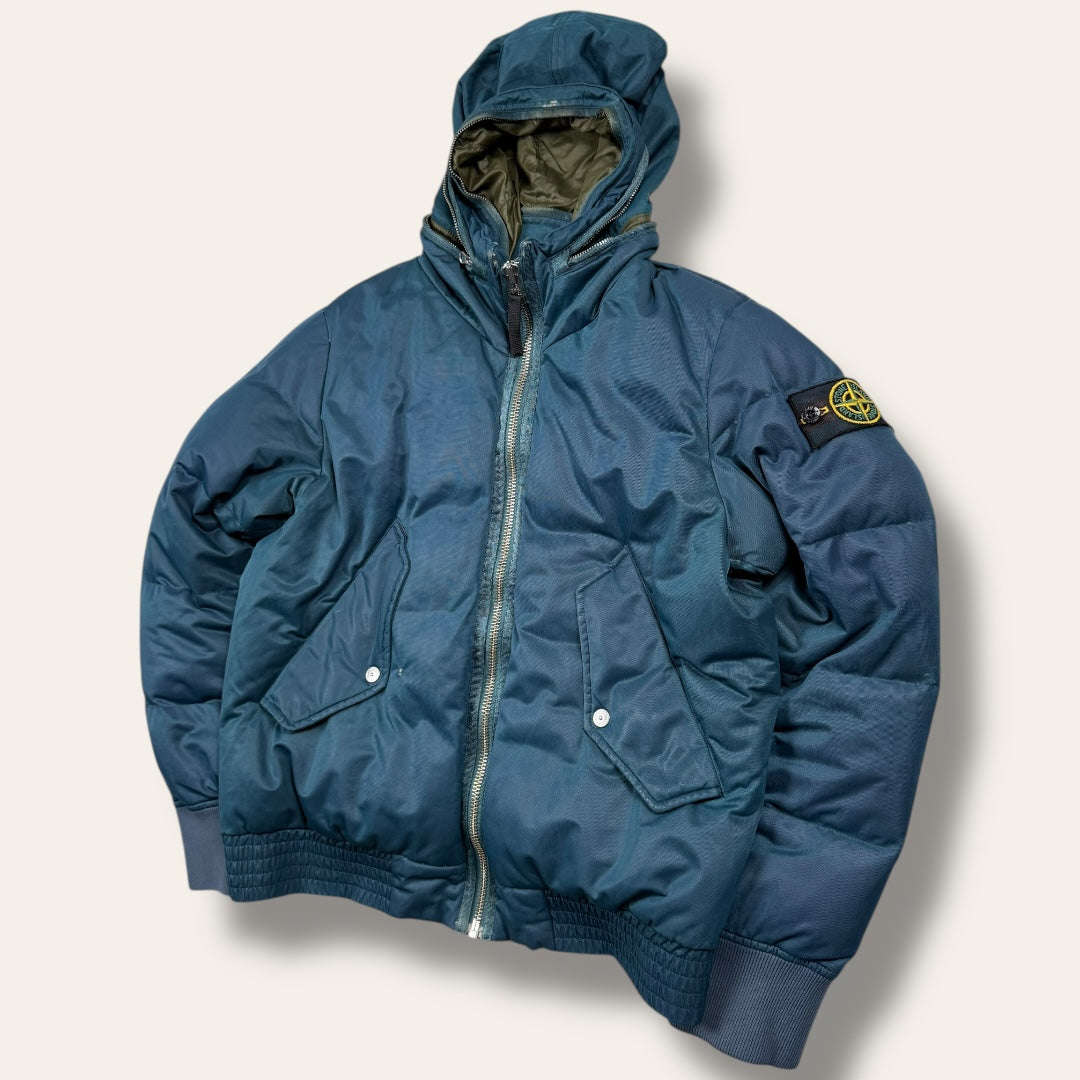 Stone Island Mesh badge jacket blue - Small
