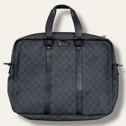 Gucci canvas black grey business bag