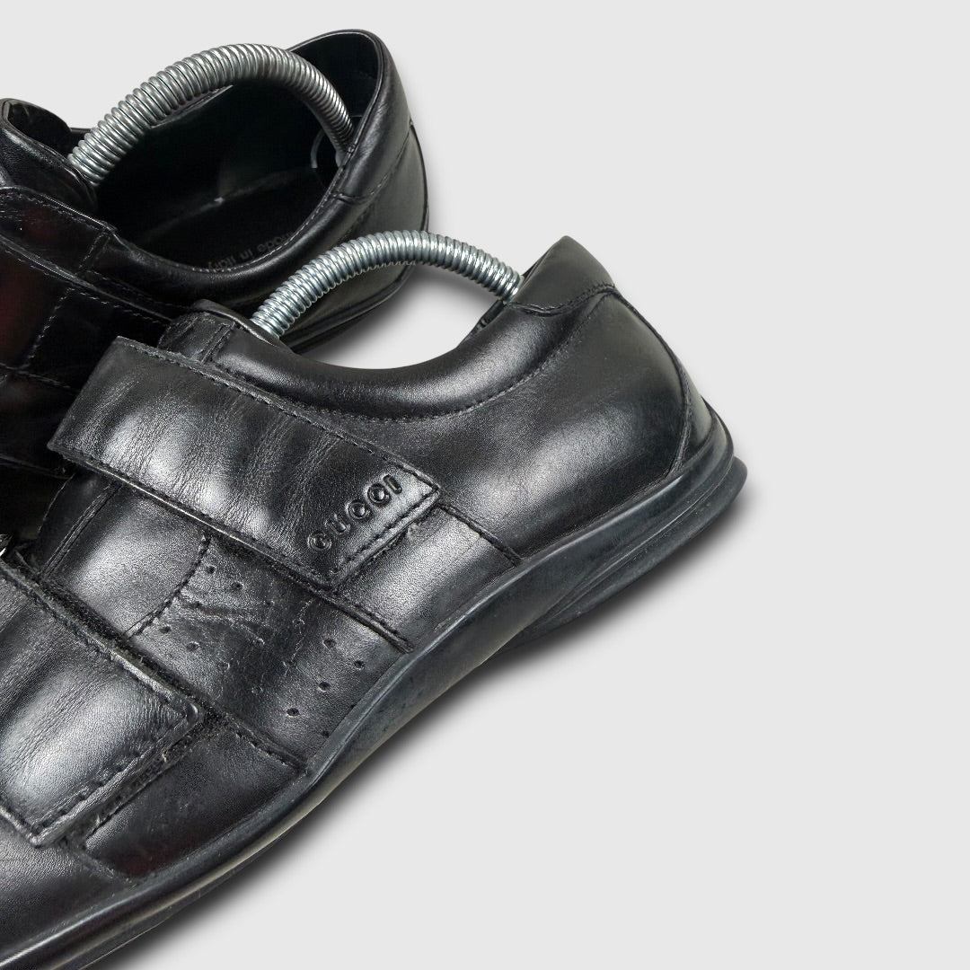 Gucci leather velcro strap shoes black - 42,5