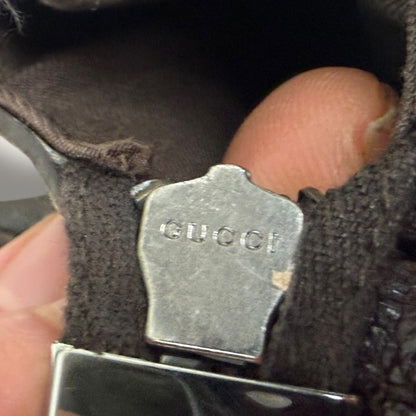 Gucci canvas hobo shoulder bag