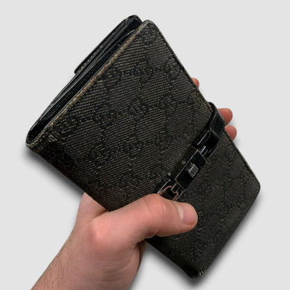 Gucci GG canvas wallet dark green