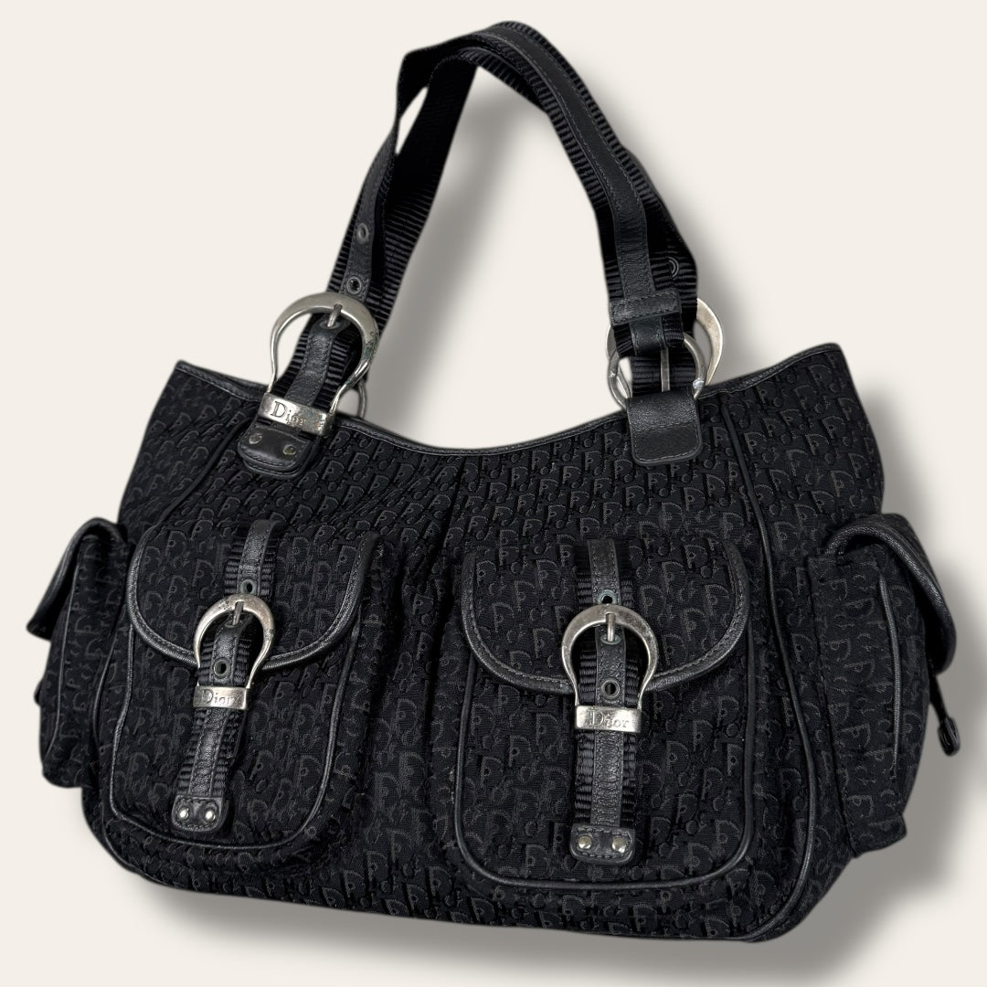 Christian Dior trotter multipocket handbag 2004 black